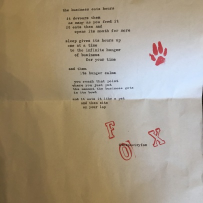 Poem from the Poetry Fox